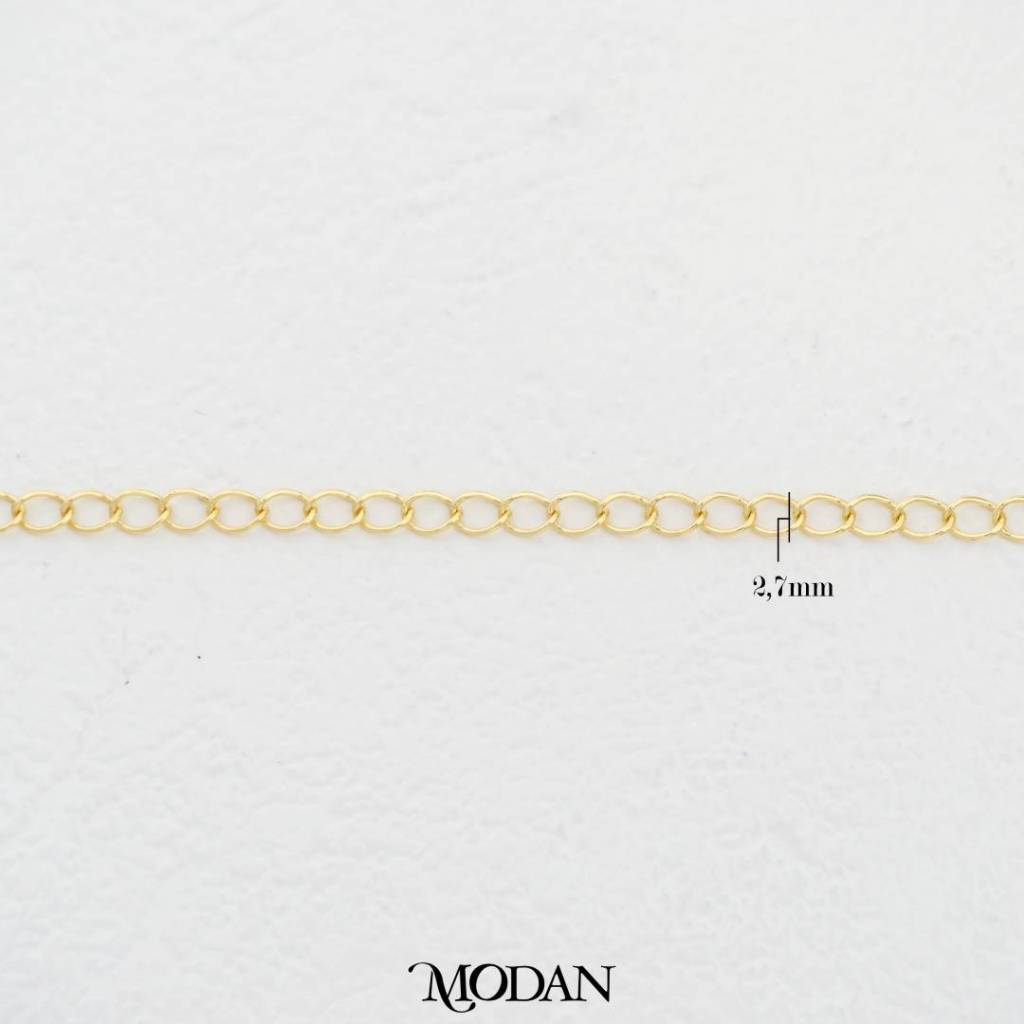 (1meter) (2.8mm) Extender Chain Unfinished DIY Chain Rantai Kalung Gelang Meteran Hypoallergenic Gold Filled