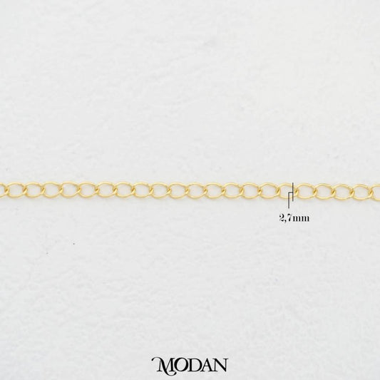 (1meter) (2.8mm) Extender Chain Unfinished DIY Chain Rantai Kalung Gelang Meteran Hypoallergenic Gold Filled