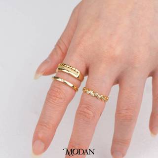 Bundling Stacked Elegant Ring Paket Bundling Cincin Layer