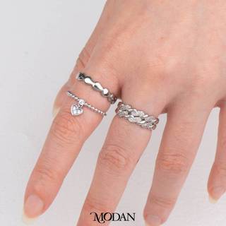 Bundling Stacked Elegant Ring Paket Bundling Cincin Layer