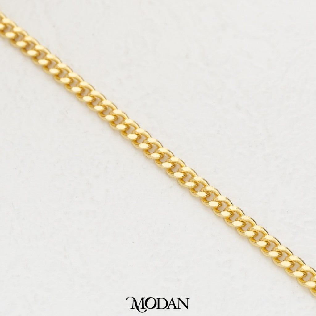 (1meter) Curb Chain Unfinished DIY Chain Rantai Kalung Gelang Meteran Hypoallergenic Gold Filled