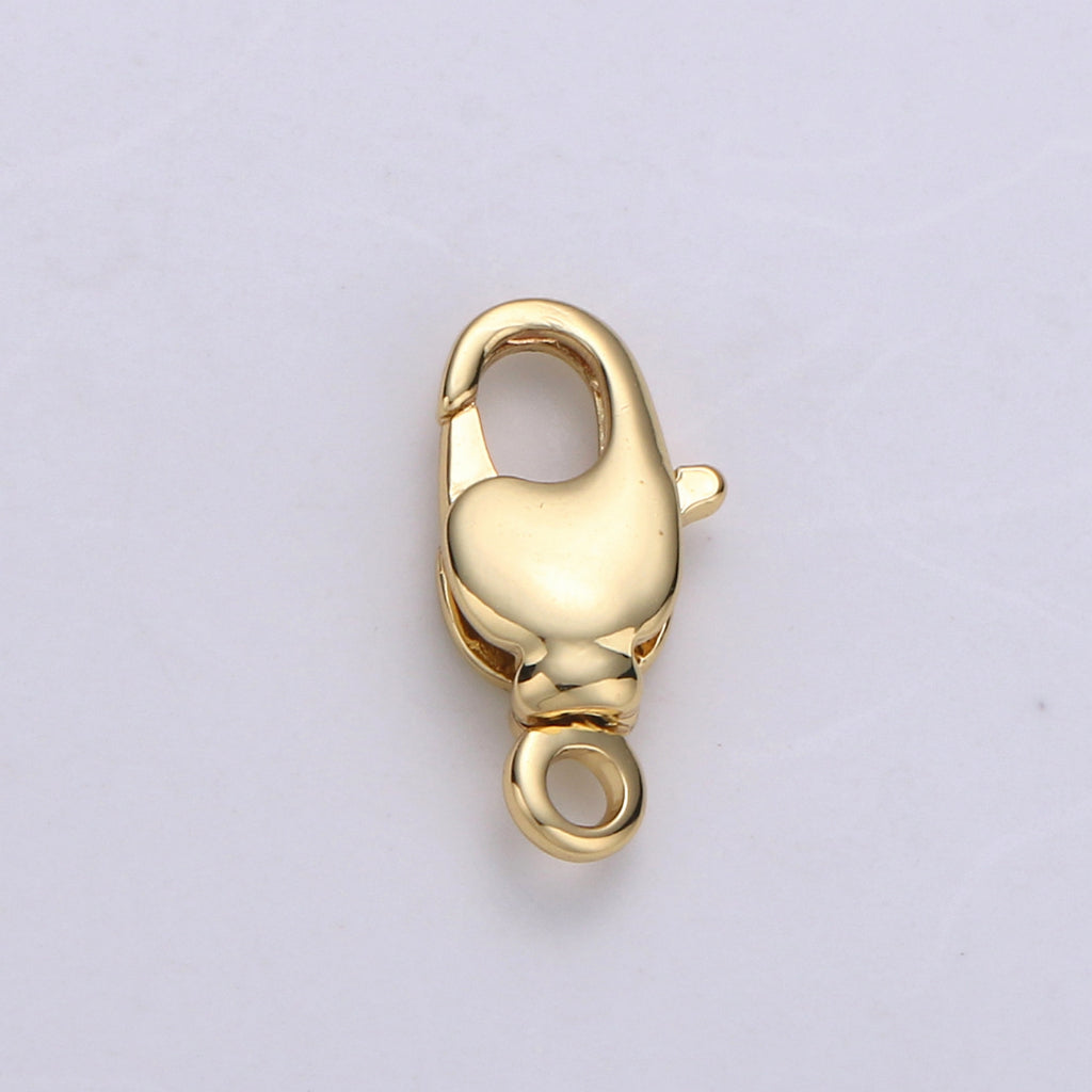 12mm Oval Lobster Clasps DIY Necklace Closure Pengait Aksesoris Hypoallergenic Gold Filled