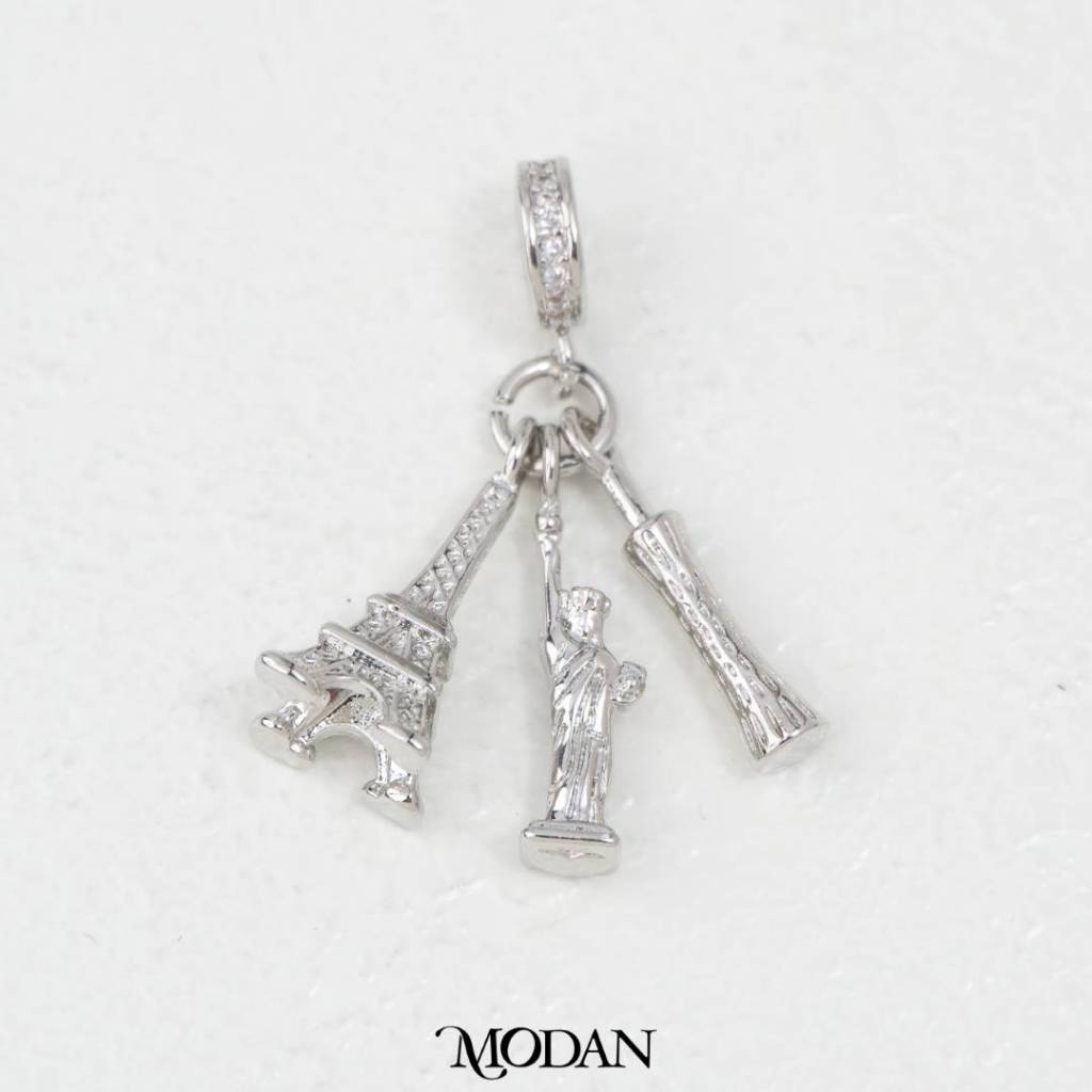 Iconic Landmark Town City DIY Pendant Liontin Bandul Kalung Menara Kota Hypoallergenic Gold Filled