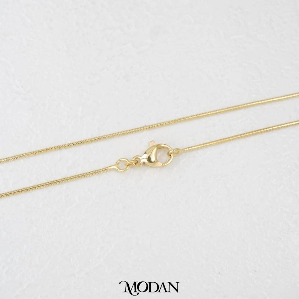 45cm Light Gold Round Snake Chain Daily Wear Necklace Rantai Kalung Hypoallergenic Gold Filled