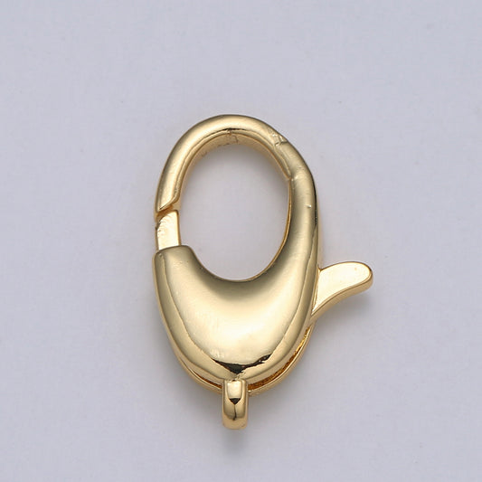 Oval Lobster Clasps DIY Necklace Closure Pengait Aksesoris Hypoallergenic Gold Filled