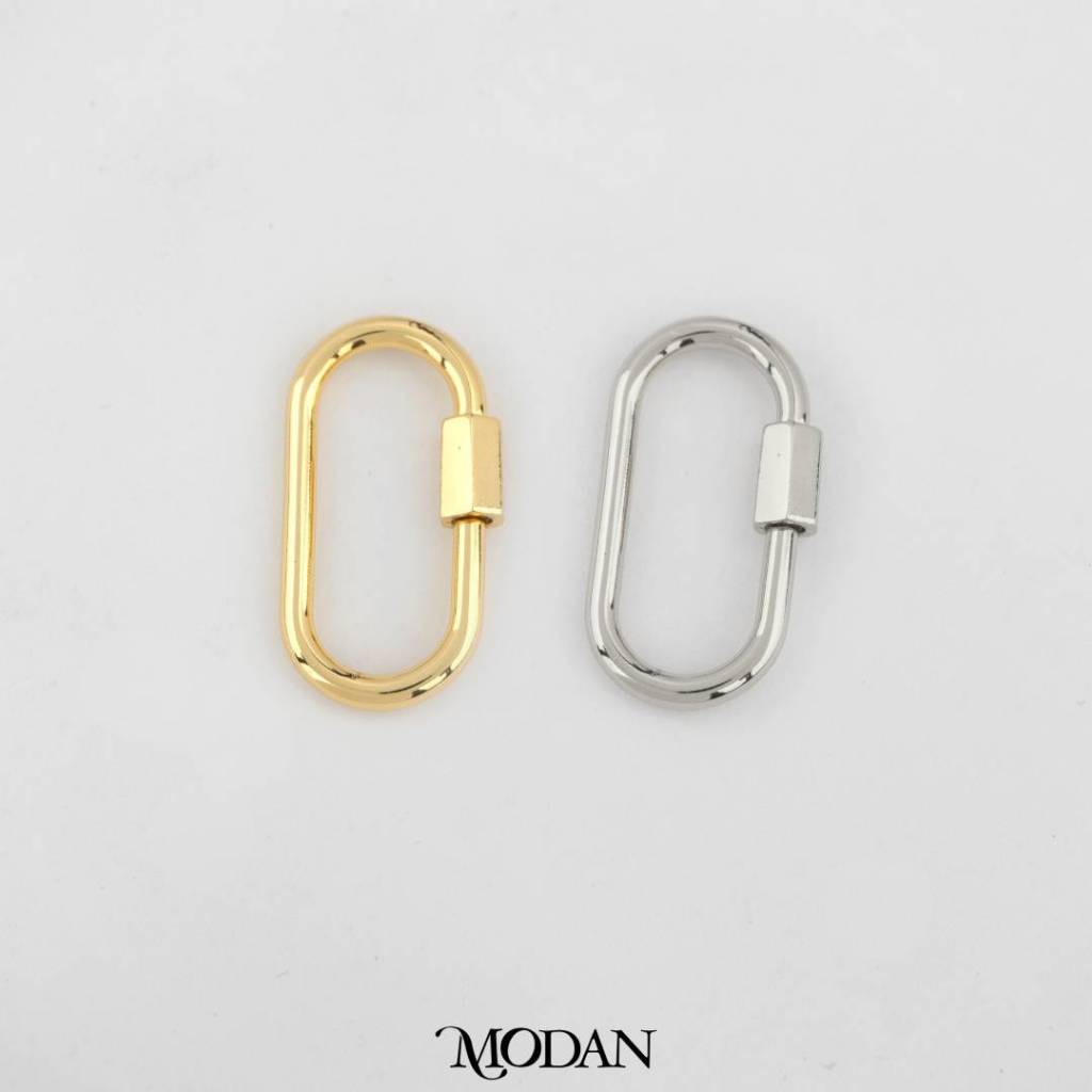 24mm Rectangular Carabiner DIY Pengait Kalung/Gelang Karabiner Hypoallergenic Gold Filled