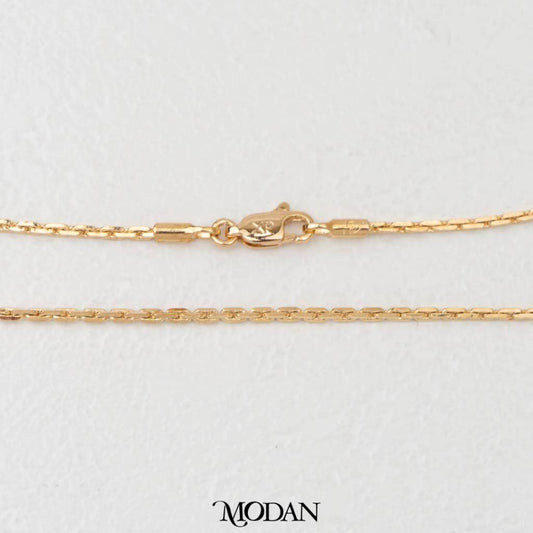 45cm Gold Italy Santa Chain Daily Wear Necklace Rantai Kalung Itali Santa Hypoallergenic Gold Plated