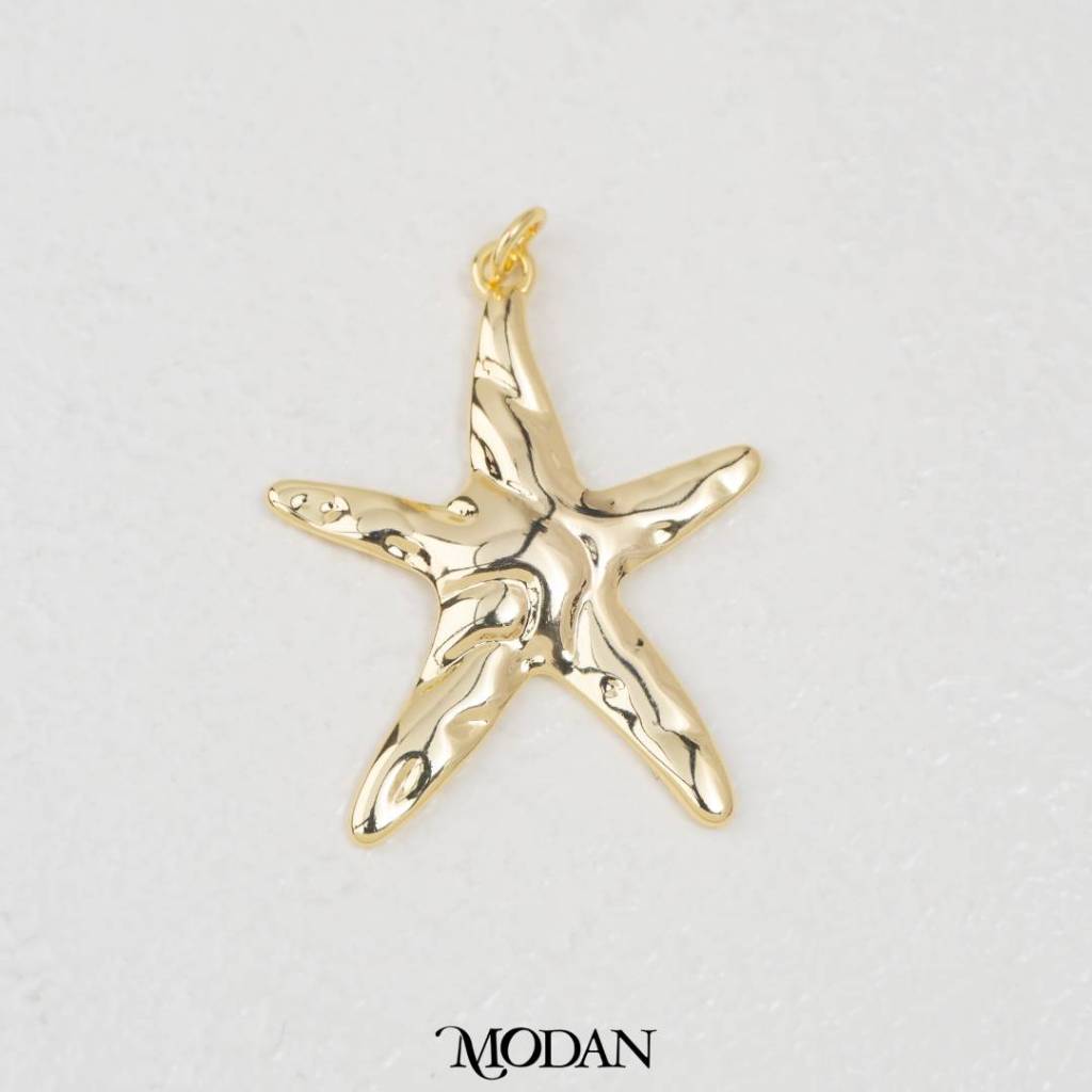 Plain Starfish Beach Style Pendant DIY Pendant Liontin Bintang Laut Hypoallergenic Gold Filled