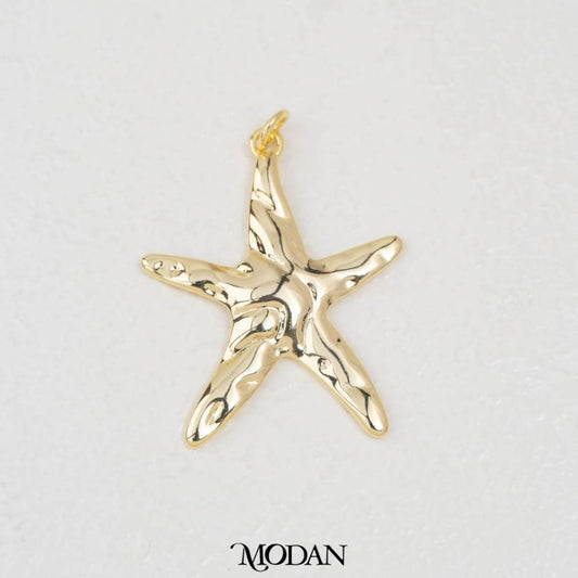 Plain Starfish Beach Style Pendant DIY Pendant Liontin Bintang Laut Hypoallergenic Gold Filled