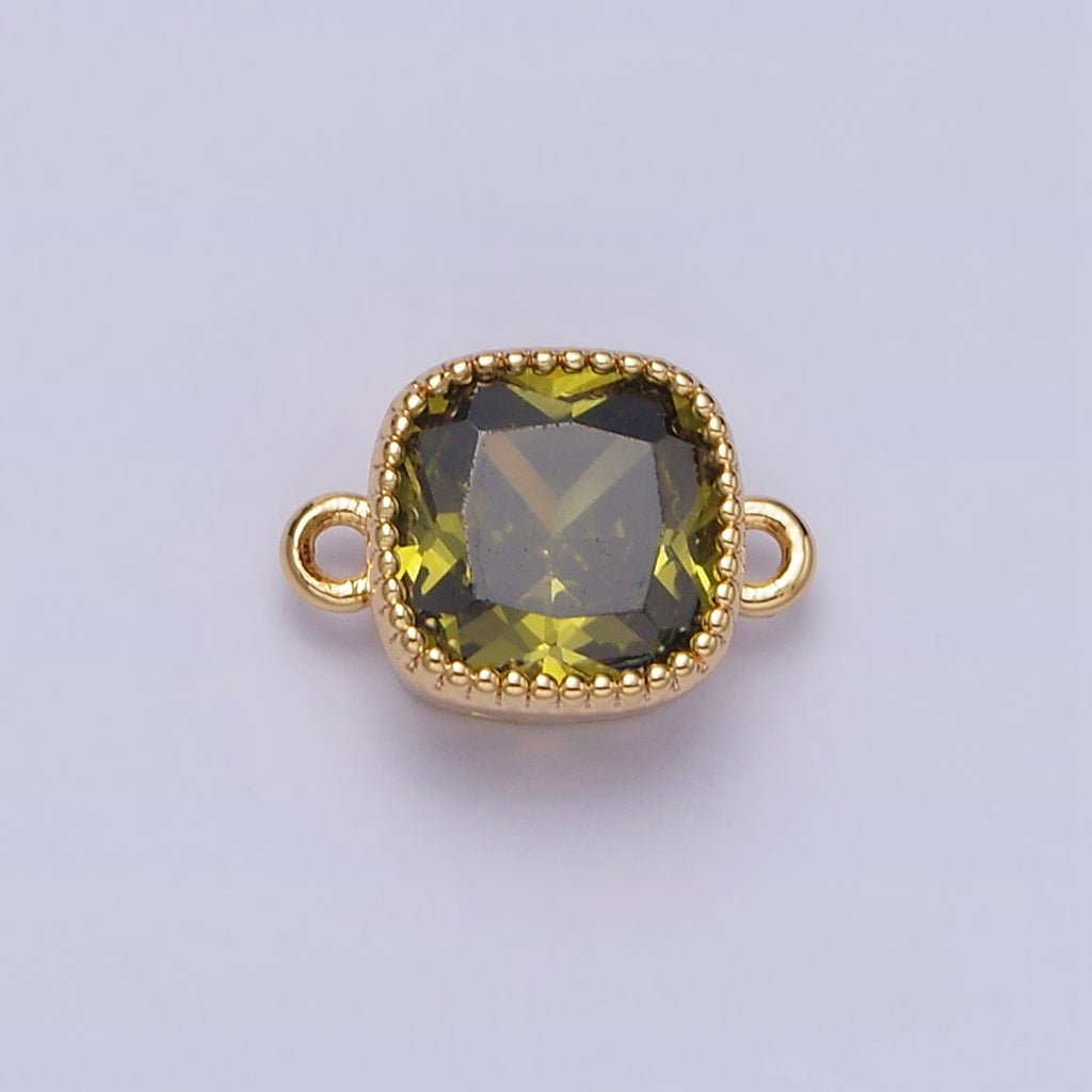 Tiny Colorful Square DIY Connector Liontin Sambung Warna Warni Hypoallergenic Gold Filled