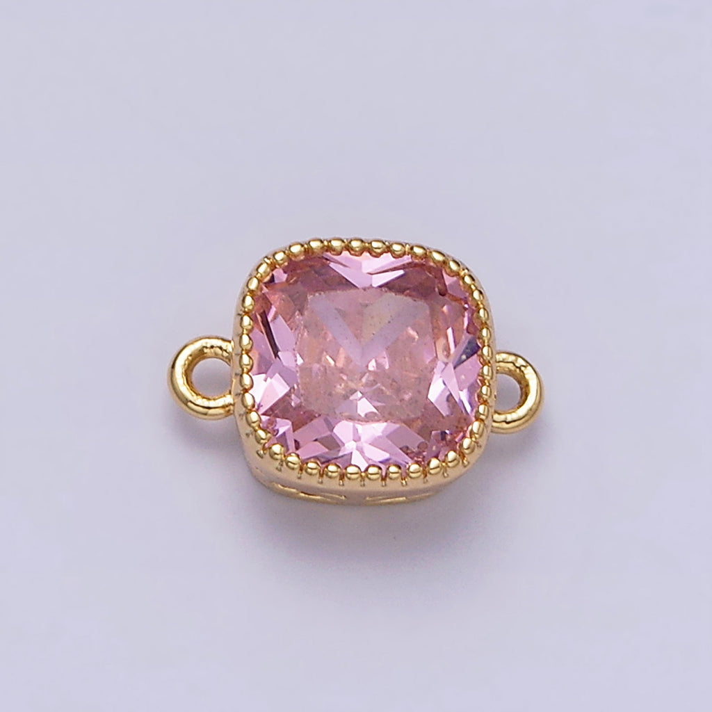 Tiny Colorful Square DIY Connector Liontin Sambung Warna Warni Hypoallergenic Gold Filled