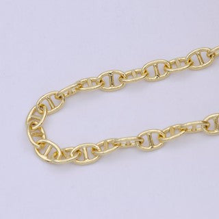 Plain Anchor Chain Unfinished DIY Chain Rantai Meteran Hypoallergenic Gold Filled