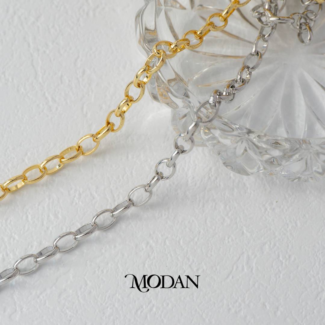 Oval Link Chain Unfinished DIY Chain Rantai Kalung Gelang Meteran Hypoallergenic Gold Filled