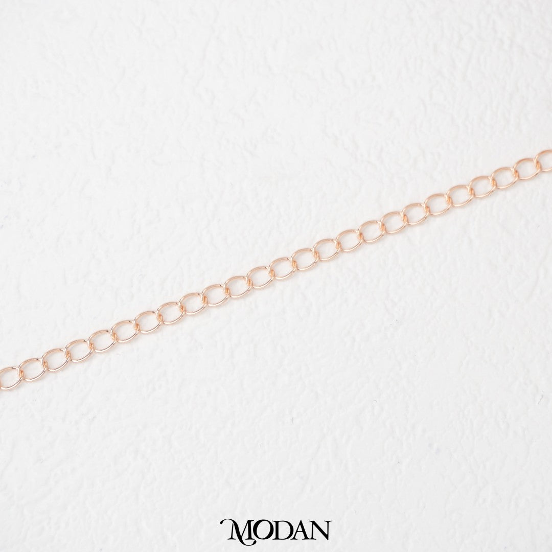 (1meter) (2.9mm) Extender Chain Unfinished DIY Chain Rantai Kalung Gelang Meteran Hypoallergenic Gold Filled