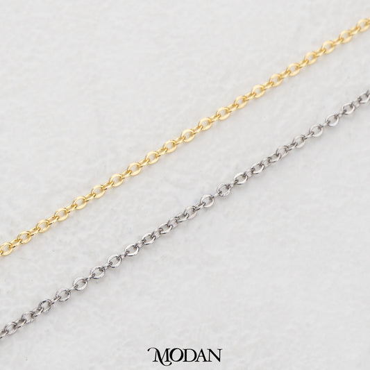 Dainty Rolo Link Chain Unfinished DIY Chain Rantai Kalung Gelang Meteran Hypoallergenic Gold Filled