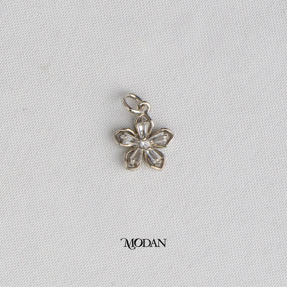 Pink Clear Blooming Flower DIY Charm Liontin Bunga Mekar Hypoallergenic Gold Plated
