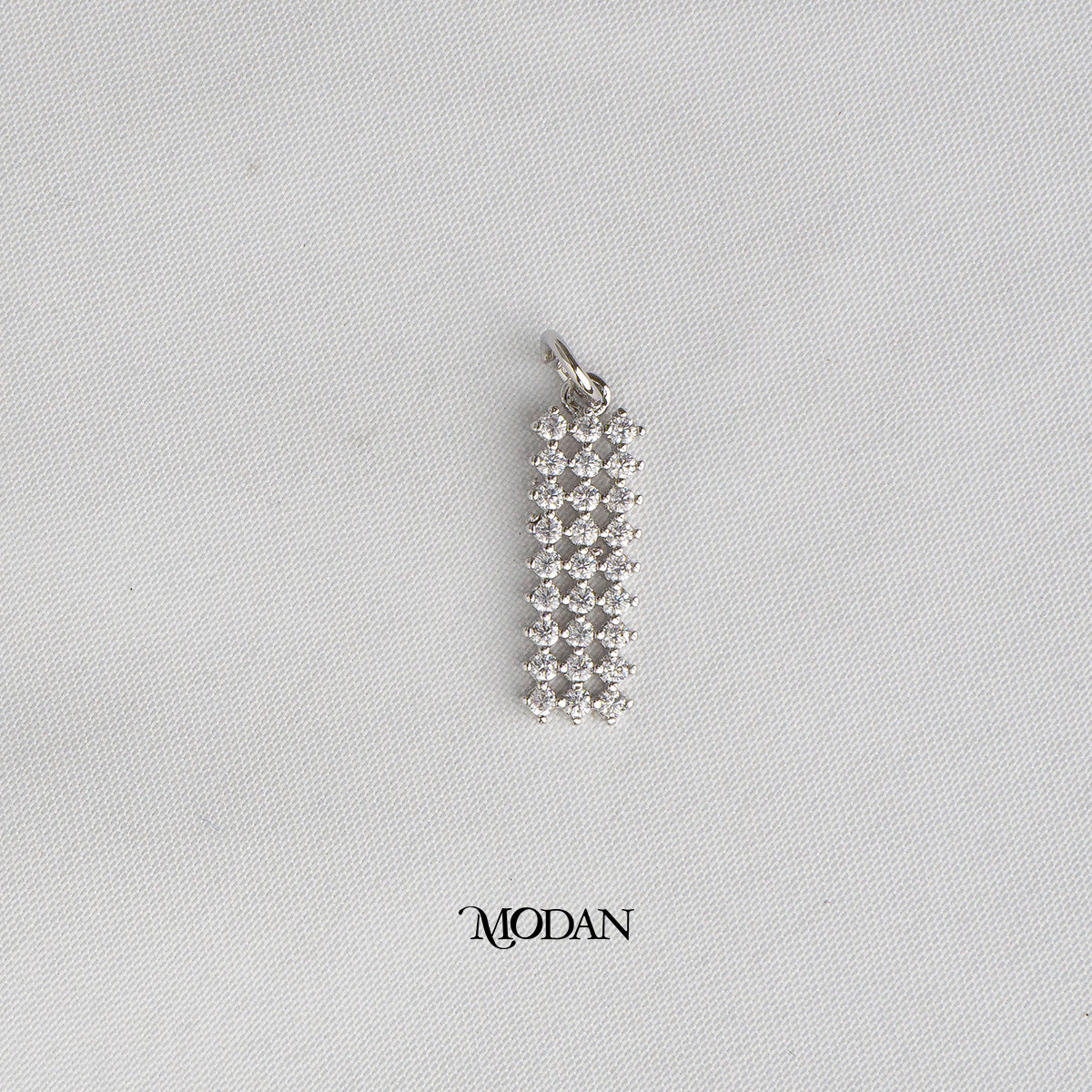 Clear, Green Geometric Rectangular Bar DIY Charm Liontin Persegi Panjang Hypoallergenic Gold Plated