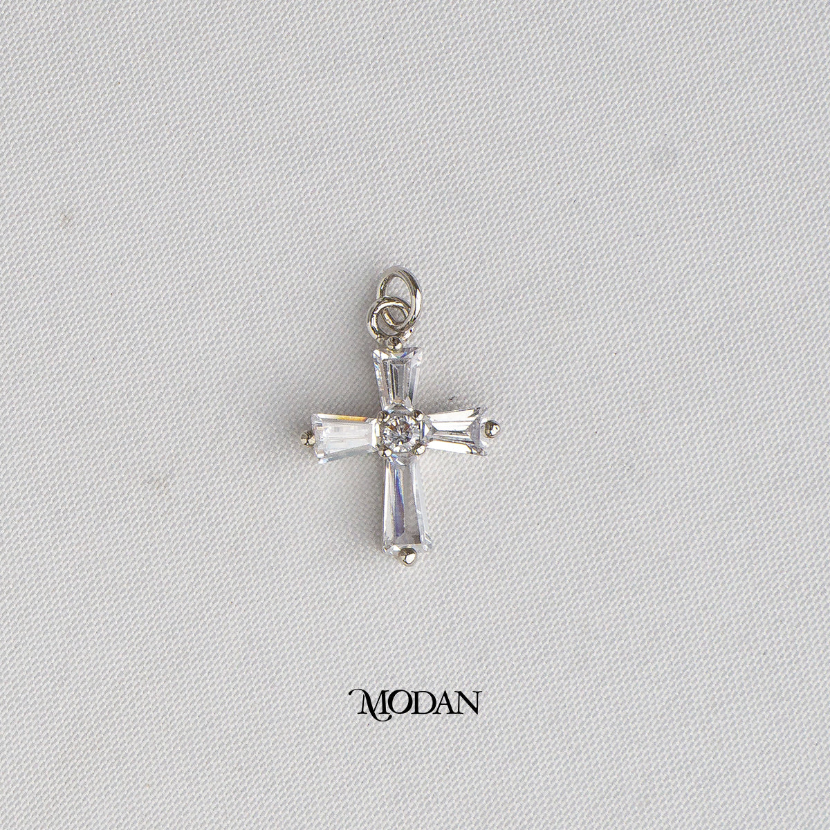 Religious Cross Baguette Pendant DIY Charm Liontin Salib Hypoallergenic Gold Plated