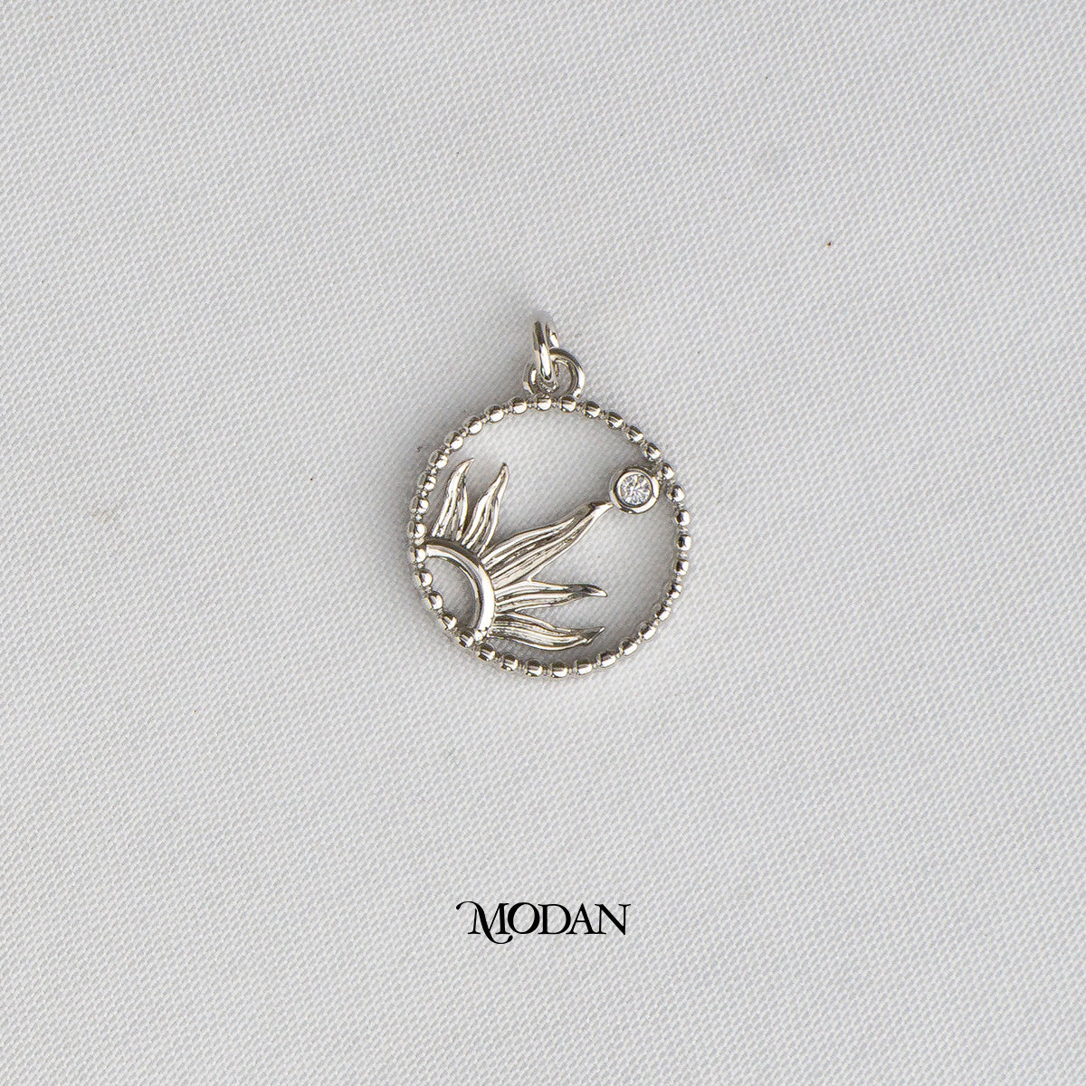 Celestial Sun Round DIY Charm Liontin Matahari Hypoallergenic Gold Plated