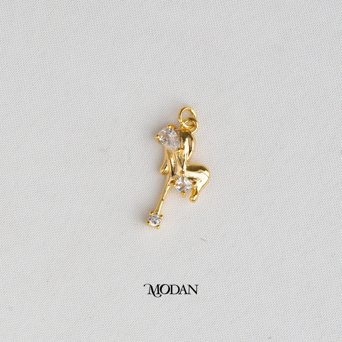 Colorful Irregular Melting Heart DIY Charm Liontin Hati Meleleh Hypoallergenic Gold Filled