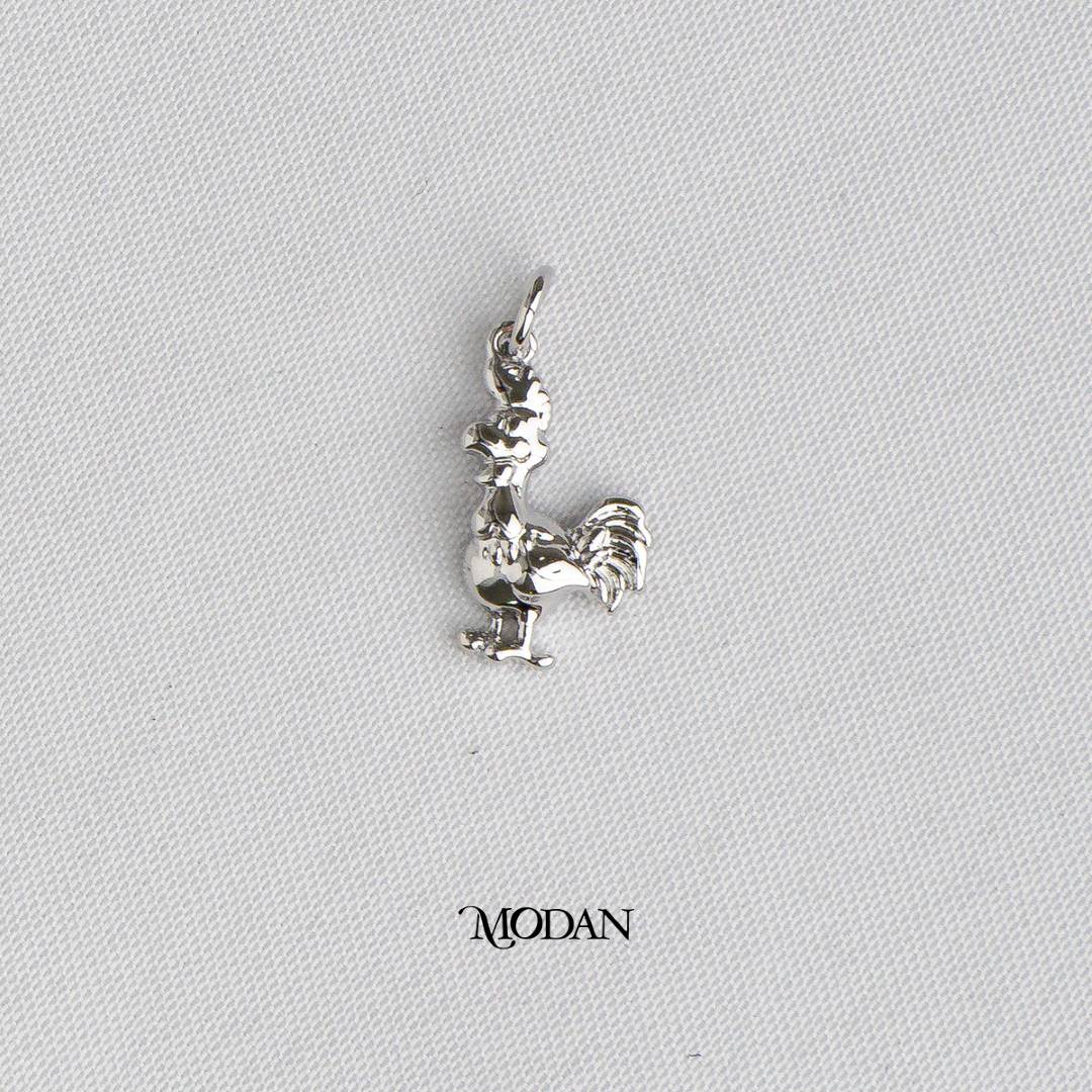 Chicken 3D Animal DIY Charm Liontin Ayam Hypoallergenic Gold Plated