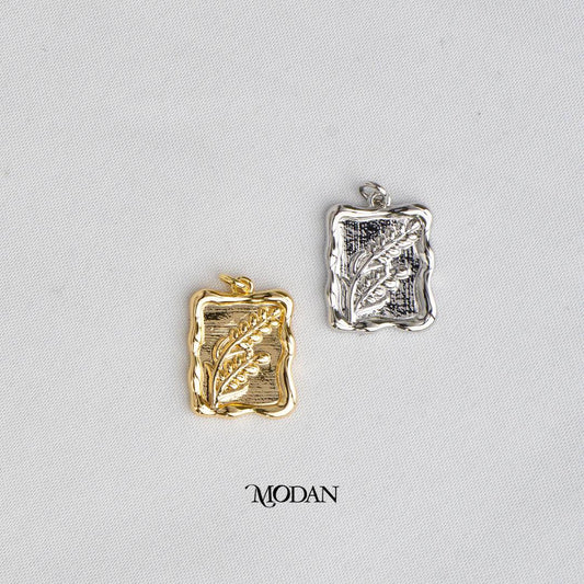 Wheat Harvest Flower DIY Charm Liontin Padi Hypoallergenic Gold Plated