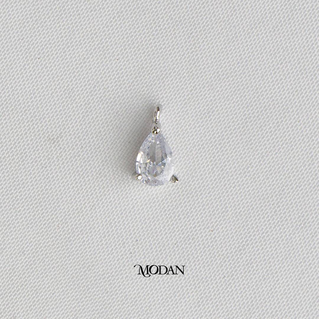 Teardrop Pear Cut DIY Charm Liontin Tetes Air Mata Kecil Hypoallergenic Gold Filled