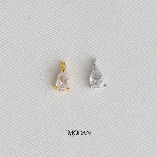 Teardrop Pear Cut DIY Charm Liontin Tetes Air Mata Kecil Hypoallergenic Gold Filled