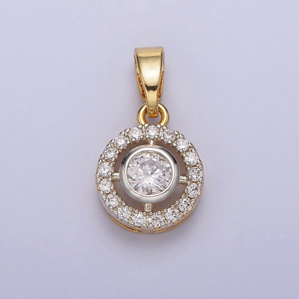 Bezel Sparkling Pendant DIY Pendant Liontin Pesta Mata Satu Hypoallergenic Gold Plated