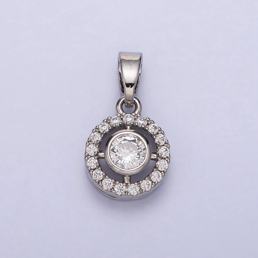 Bezel Sparkling Pendant DIY Pendant Liontin Pesta Mata Satu Hypoallergenic Gold Plated