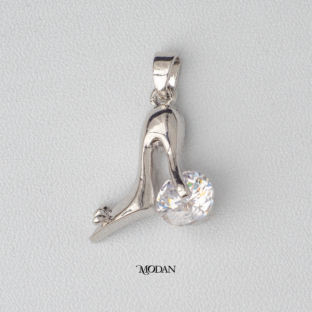 Cute High Heels Necklace Pendant DIY Pendant Liontin Bandul Kalung Stiletto Wanita Berlian Hypoallergenic Gold Filled