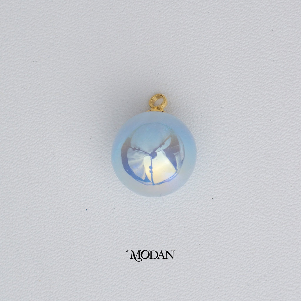 Glossy Pastel Acrylic 3D Pendant DIY Pendant Liontin Bola Warna - Warni Hypoallergenic Gold Plated