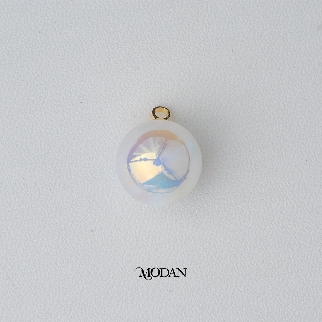 Glossy Pastel Acrylic 3D Pendant DIY Pendant Liontin Bola Warna - Warni Hypoallergenic Gold Plated