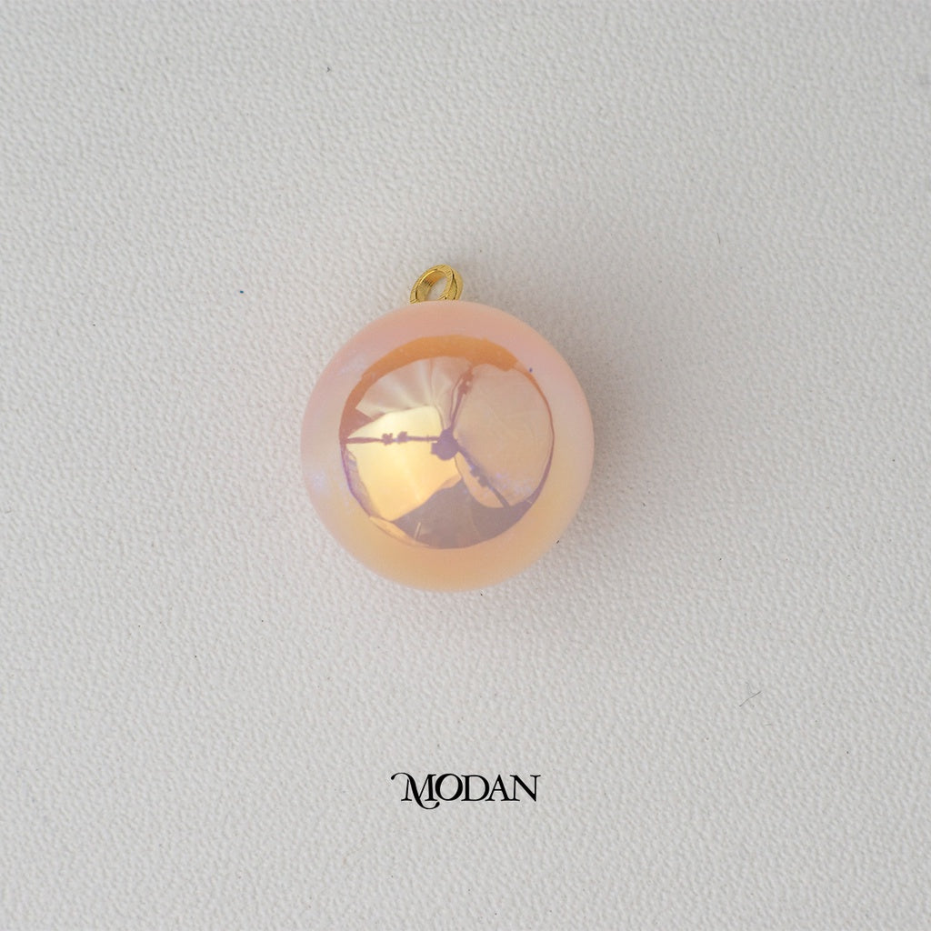 Glossy Pastel Acrylic 3D Pendant DIY Pendant Liontin Bola Warna - Warni Hypoallergenic Gold Plated