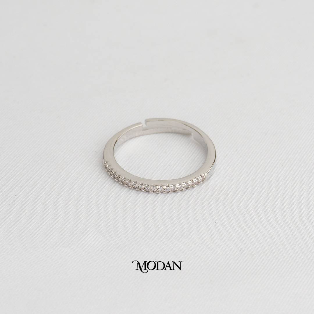 The Dainty Eternity Line Adjustable Ring Cincin Ramping Hypoallergenic Gold Plated