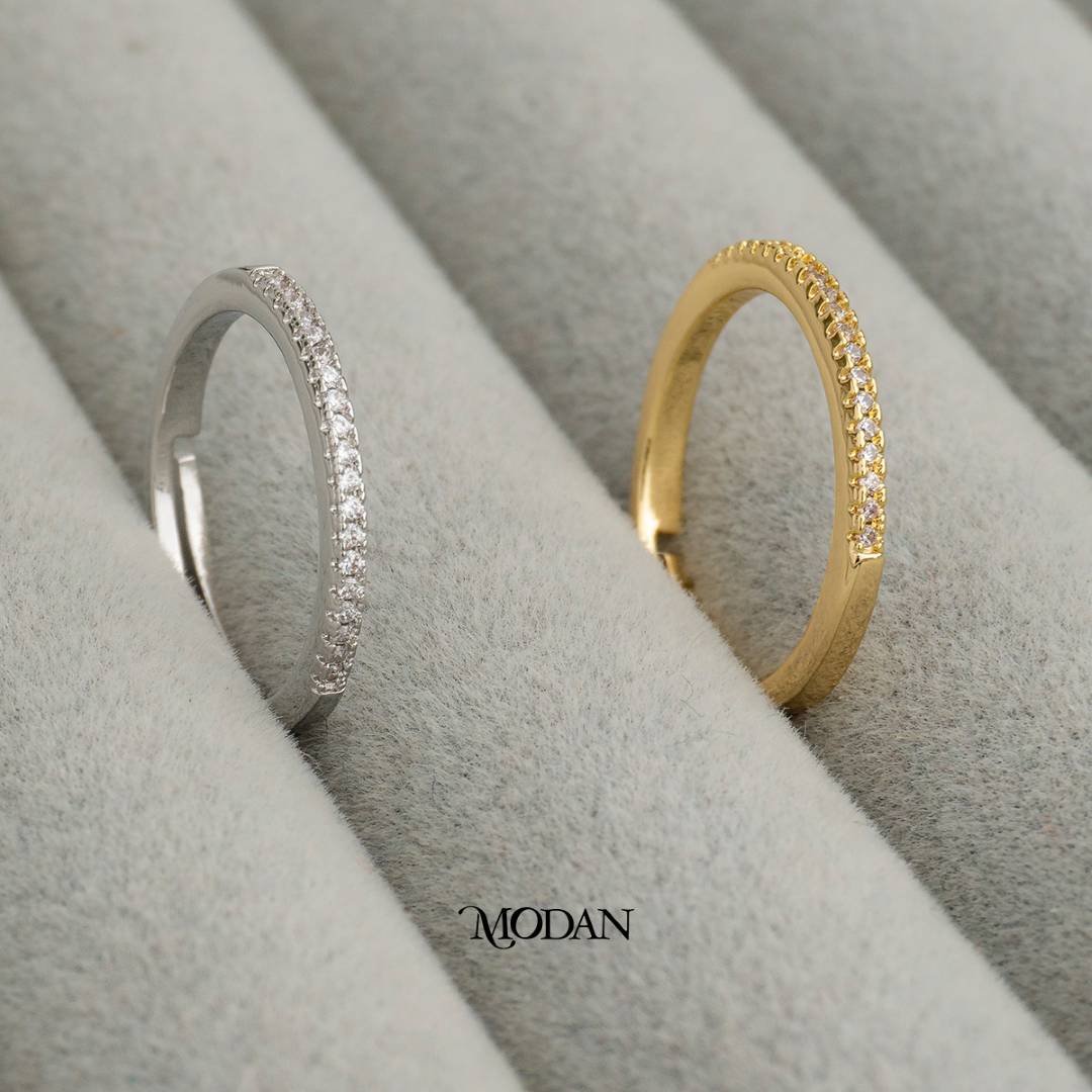 The Dainty Eternity Line Adjustable Ring Cincin Ramping Hypoallergenic Gold Plated