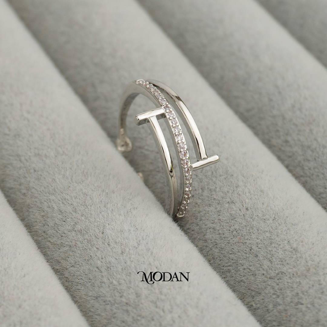 Triple Band Nail Adjustable Ring Cincin 3 Layer Paku Hypoallergenic Gold Plated