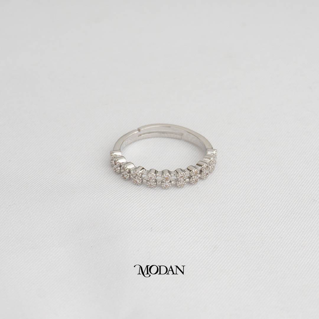 Enchanted Row Adjustable Ring Cincin Barisan Hypoallergenic Gold Plated