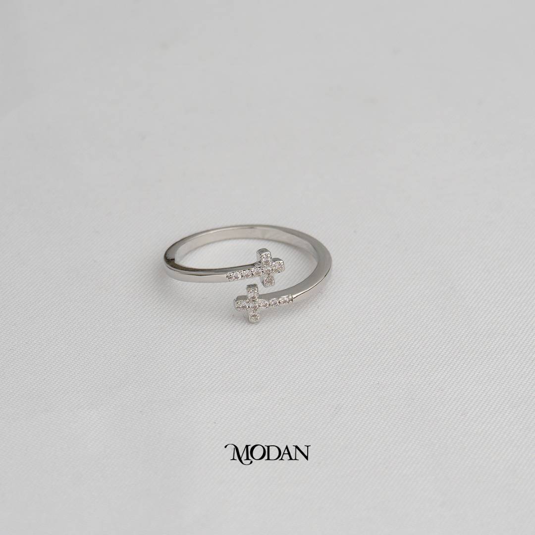 Sacred Cross Adjustable Ring Cincin Salib Suci Hypoallergenic Gold Plated