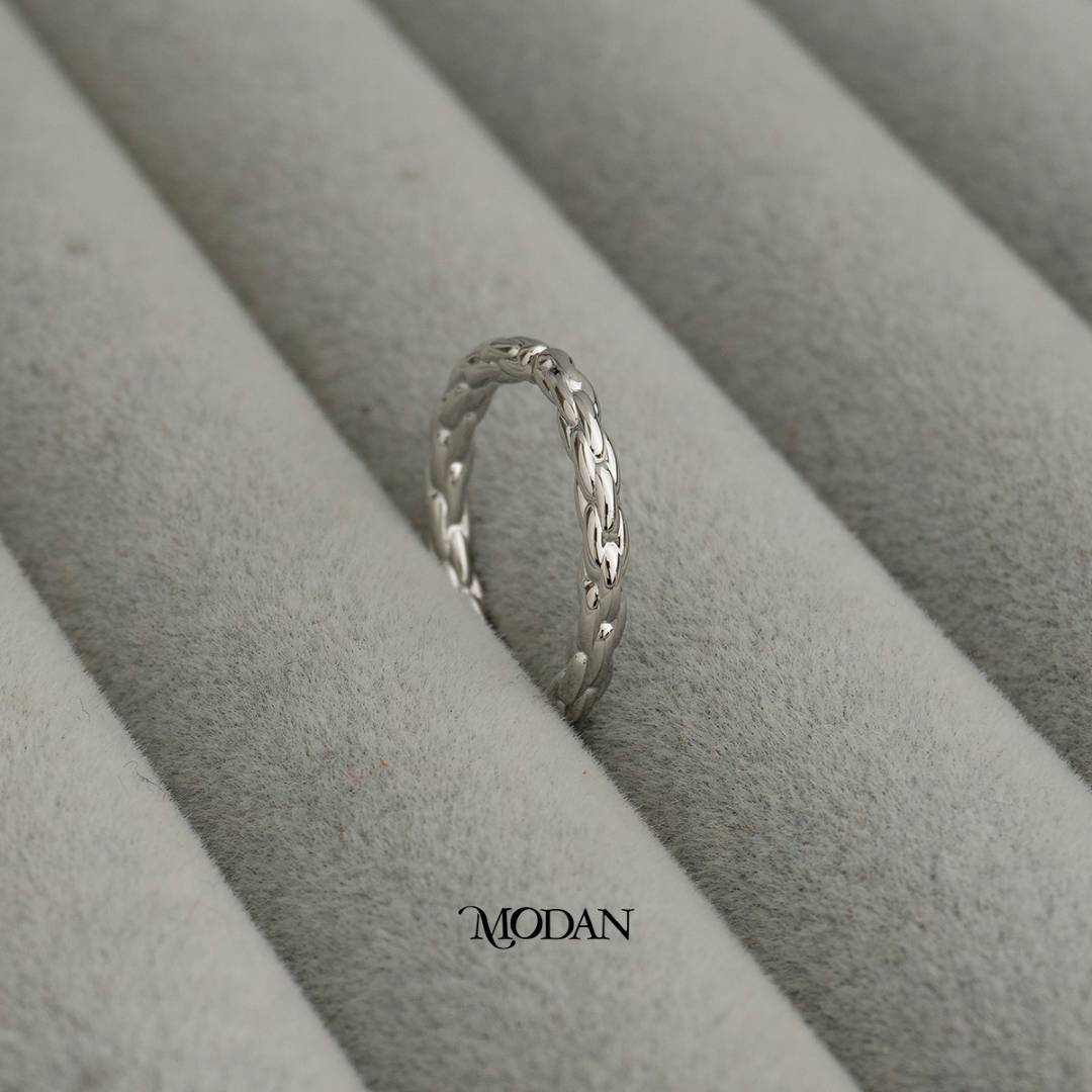 Plain Quilted Texture Adjustable Ring Cincin Tekstur Hypoallergenic Gold Plated