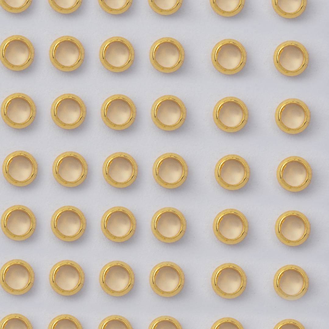 (1 gram) (2.5mm) Crimp Beads Stopper DIY Necklace Closure Merica Bulat Hypoallergenic Gold Filled