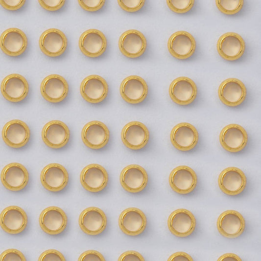 (1 gram) (2.5mm) Crimp Beads Stopper DIY Necklace Closure Merica Bulat Hypoallergenic Gold Filled