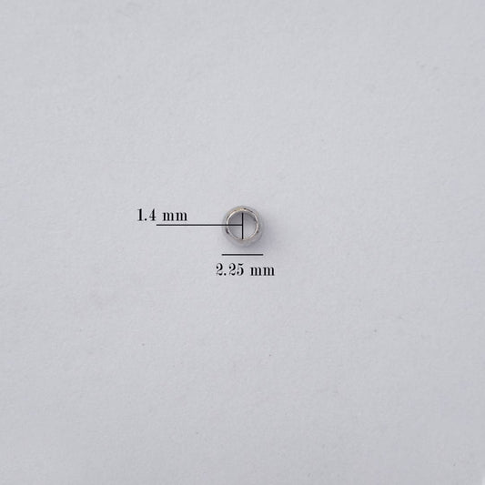 (1 gram) (2.25mm) Crimp Beads Stopper DIY Necklace Closure Merica Bulat Hypoallergenic Gold Filled