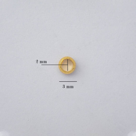 (1 gram)(3mm) Crimp Beads Stopper DIY Necklace Closure Merica Bulat Hypoallergenic Gold Filled