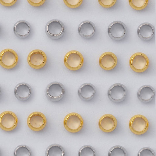 (1 gram)(3mm) Crimp Beads Stopper DIY Necklace Closure Merica Bulat Hypoallergenic Gold Filled