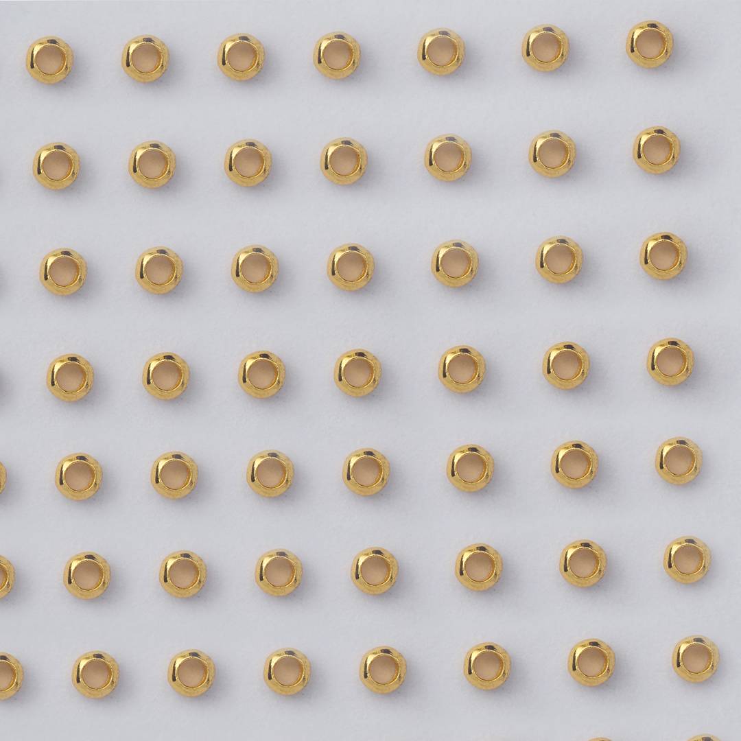 (1 gram) (1mm) Crimp Beads Stopper DIY Necklace Closure Merica Bulat Hypoallergenic Gold Filled