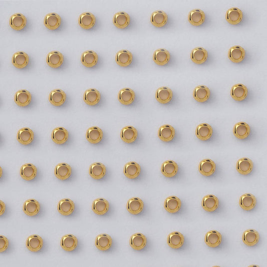 (1 gram) (1mm) Crimp Beads Stopper DIY Necklace Closure Merica Bulat Hypoallergenic Gold Filled