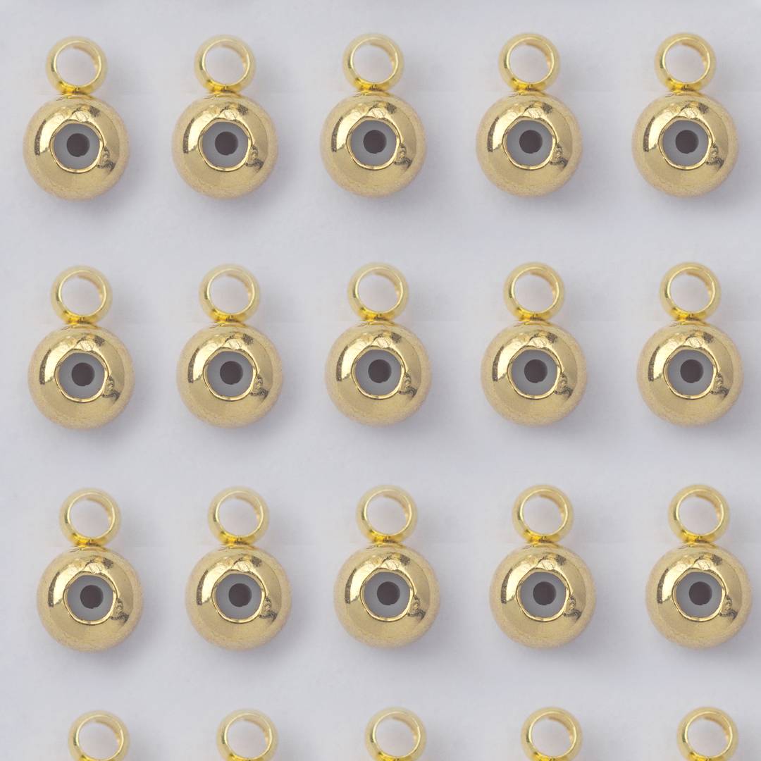 (5Pcs) (3.25mm) Rubber Silicone Stopper DIY Closure Karet Serut Gelang/Kalung Hypoallergenic Gold Filled