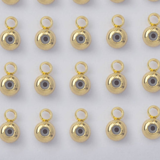 (5Pcs) (3mm) Rubber Silicone Stopper DIY Closure Karet Serut Gelang/Kalung Hypoallergenic Gold Filled