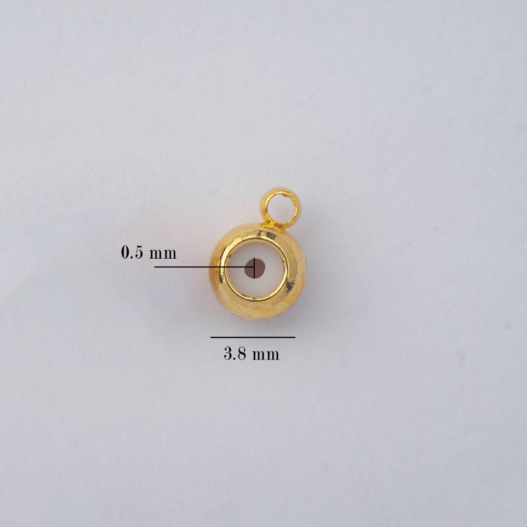 (5Pcs) (3.75mm) Rubber Silicone Stopper DIY Closure Karet Serut Gelang/Kalung Hypoallergenic Gold Filled